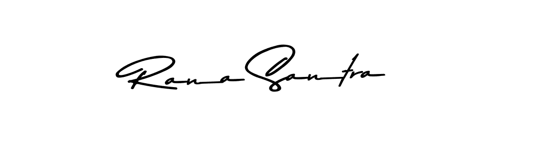 How to make Rana Santra name signature. Use Asem Kandis PERSONAL USE style for creating short signs online. This is the latest handwritten sign. Rana Santra signature style 9 images and pictures png
