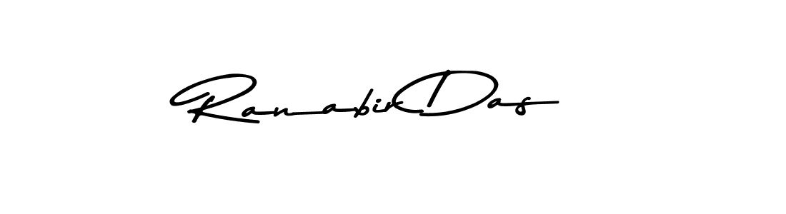 How to make Ranabir Das name signature. Use Asem Kandis PERSONAL USE style for creating short signs online. This is the latest handwritten sign. Ranabir Das signature style 9 images and pictures png