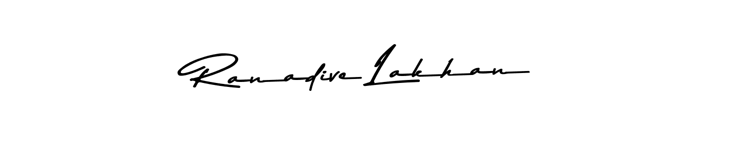 Use a signature maker to create a handwritten signature online. With this signature software, you can design (Asem Kandis PERSONAL USE) your own signature for name Ranadive Lakhan. Ranadive Lakhan signature style 9 images and pictures png