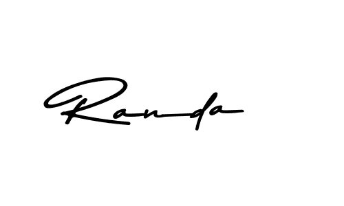 How to make Randa name signature. Use Asem Kandis PERSONAL USE style for creating short signs online. This is the latest handwritten sign. Randa signature style 9 images and pictures png