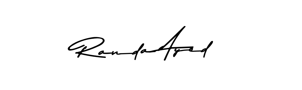How to make Randa Ayed signature? Asem Kandis PERSONAL USE is a professional autograph style. Create handwritten signature for Randa Ayed name. Randa Ayed signature style 9 images and pictures png