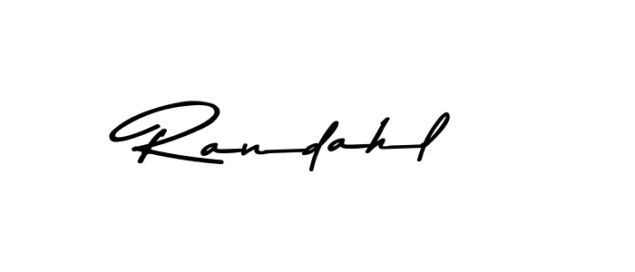 How to make Randahl name signature. Use Asem Kandis PERSONAL USE style for creating short signs online. This is the latest handwritten sign. Randahl signature style 9 images and pictures png