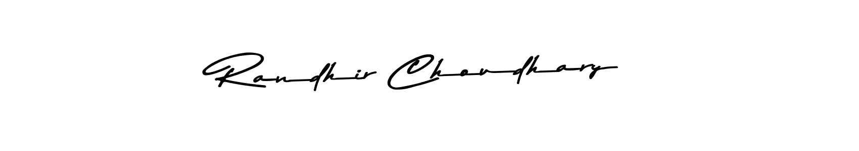 The best way (Asem Kandis PERSONAL USE) to make a short signature is to pick only two or three words in your name. The name Randhir Choudhary include a total of six letters. For converting this name. Randhir Choudhary signature style 9 images and pictures png