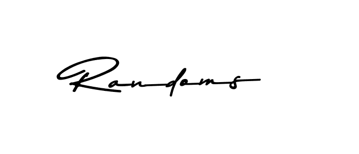 Design your own signature with our free online signature maker. With this signature software, you can create a handwritten (Asem Kandis PERSONAL USE) signature for name Randoms. Randoms signature style 9 images and pictures png