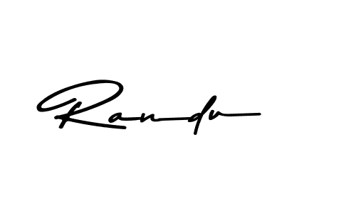 Create a beautiful signature design for name Randu. With this signature (Asem Kandis PERSONAL USE) fonts, you can make a handwritten signature for free. Randu signature style 9 images and pictures png