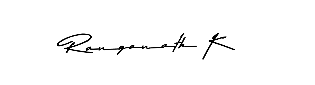 Make a beautiful signature design for name Ranganath K. With this signature (Asem Kandis PERSONAL USE) style, you can create a handwritten signature for free. Ranganath K signature style 9 images and pictures png