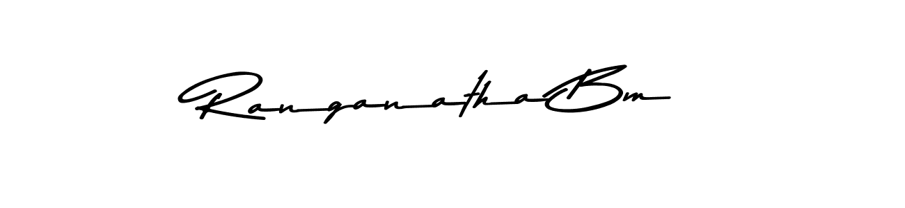 Design your own signature with our free online signature maker. With this signature software, you can create a handwritten (Asem Kandis PERSONAL USE) signature for name Ranganatha Bm. Ranganatha Bm signature style 9 images and pictures png