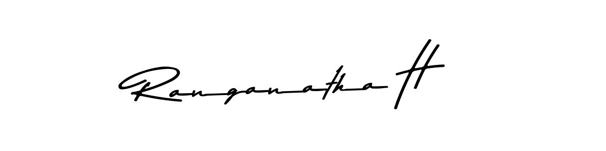 The best way (Asem Kandis PERSONAL USE) to make a short signature is to pick only two or three words in your name. The name Ranganatha H include a total of six letters. For converting this name. Ranganatha H signature style 9 images and pictures png