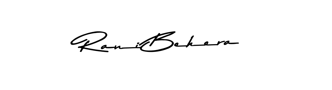 How to make Rani Behera name signature. Use Asem Kandis PERSONAL USE style for creating short signs online. This is the latest handwritten sign. Rani Behera signature style 9 images and pictures png
