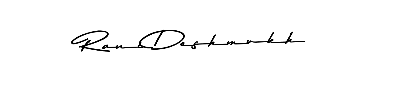 This is the best signature style for the Rani Deshmukh name. Also you like these signature font (Asem Kandis PERSONAL USE). Mix name signature. Rani Deshmukh signature style 9 images and pictures png