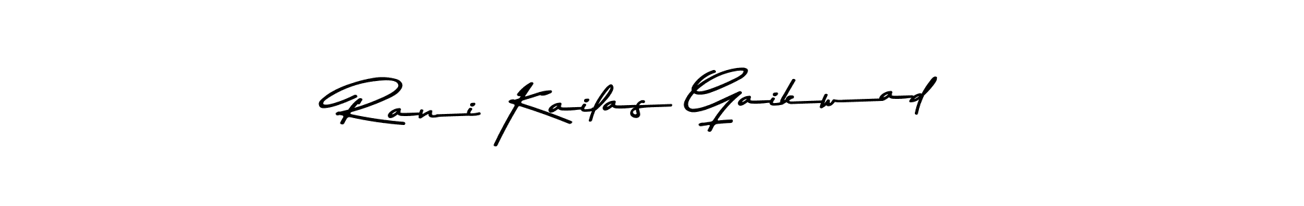 You can use this online signature creator to create a handwritten signature for the name Rani Kailas Gaikwad. This is the best online autograph maker. Rani Kailas Gaikwad signature style 9 images and pictures png