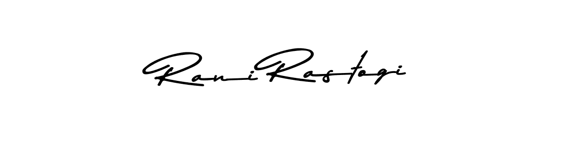 Design your own signature with our free online signature maker. With this signature software, you can create a handwritten (Asem Kandis PERSONAL USE) signature for name Rani Rastogi. Rani Rastogi signature style 9 images and pictures png