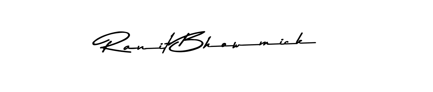 How to make Ranit Bhowmick name signature. Use Asem Kandis PERSONAL USE style for creating short signs online. This is the latest handwritten sign. Ranit Bhowmick signature style 9 images and pictures png