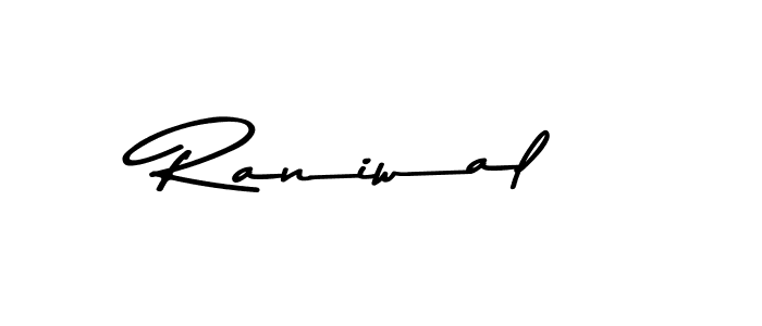 Use a signature maker to create a handwritten signature online. With this signature software, you can design (Asem Kandis PERSONAL USE) your own signature for name Raniwal. Raniwal signature style 9 images and pictures png