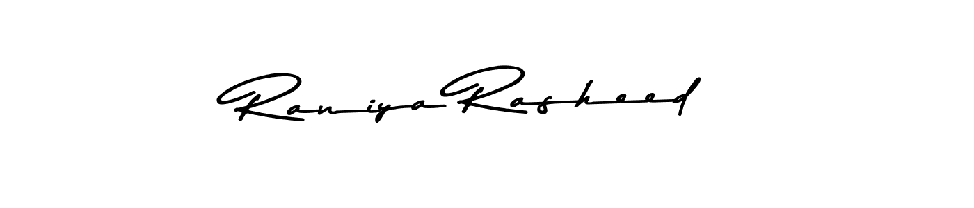 Use a signature maker to create a handwritten signature online. With this signature software, you can design (Asem Kandis PERSONAL USE) your own signature for name Raniya Rasheed. Raniya Rasheed signature style 9 images and pictures png