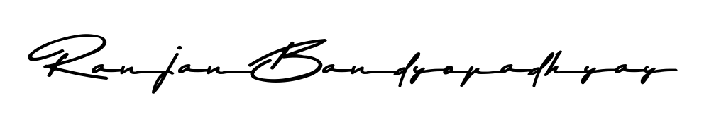 Create your official email sign-off with Ranjan Bandyopadhyay name in Asem Kandis PERSONAL USE style. Crisp, clean, and perfectly legible across all screens. Ranjan Bandyopadhyay signature style 9 images and pictures png
