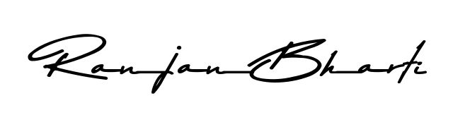 Practice writing Ranjan Bharti with the flow of Asem Kandis PERSONAL USE lettering. A fantastic source of inspiration for developing your personal signature style. Ranjan Bharti signature style 9 images and pictures png
