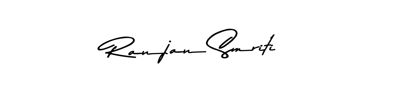 You should practise on your own different ways (Asem Kandis PERSONAL USE) to write your name (Ranjan Smriti) in signature. don't let someone else do it for you. Ranjan Smriti signature style 9 images and pictures png