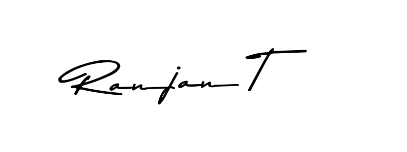 Create a beautiful signature design for name Ranjan T. With this signature (Asem Kandis PERSONAL USE) fonts, you can make a handwritten signature for free. Ranjan T signature style 9 images and pictures png