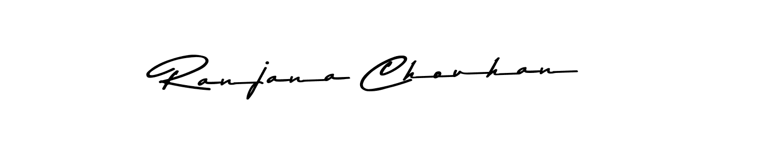 How to make Ranjana Chouhan name signature. Use Asem Kandis PERSONAL USE style for creating short signs online. This is the latest handwritten sign. Ranjana Chouhan signature style 9 images and pictures png