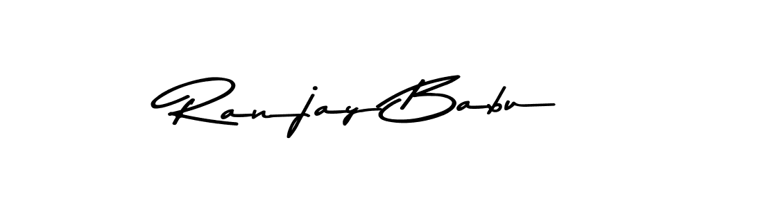 The best way (Asem Kandis PERSONAL USE) to make a short signature is to pick only two or three words in your name. The name Ranjay Babu include a total of six letters. For converting this name. Ranjay Babu signature style 9 images and pictures png