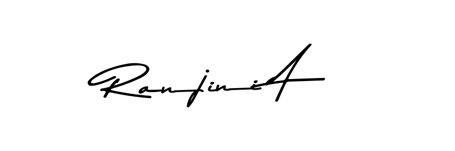 Design your own signature with our free online signature maker. With this signature software, you can create a handwritten (Asem Kandis PERSONAL USE) signature for name Ranjini A. Ranjini A signature style 9 images and pictures png