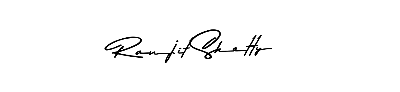 How to make Ranjit Shetty name signature. Use Asem Kandis PERSONAL USE style for creating short signs online. This is the latest handwritten sign. Ranjit Shetty signature style 9 images and pictures png