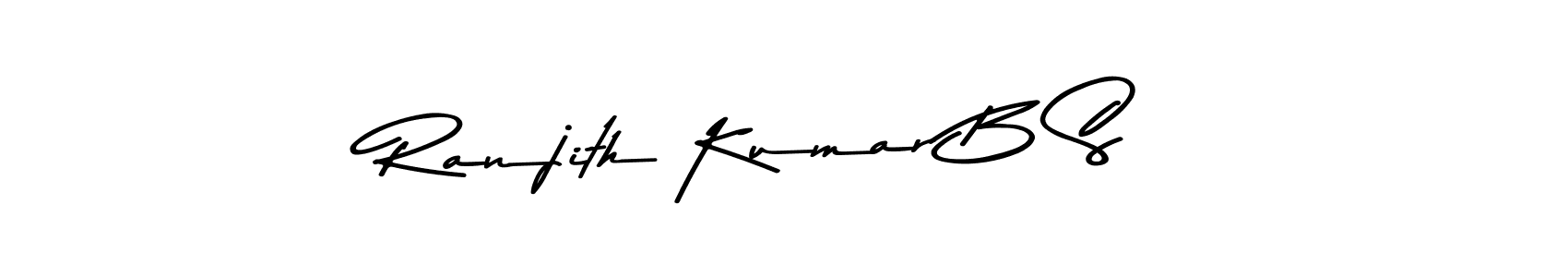Asem Kandis PERSONAL USE is a professional signature style that is perfect for those who want to add a touch of class to their signature. It is also a great choice for those who want to make their signature more unique. Get Ranjith Kumar B S name to fancy signature for free. Ranjith Kumar B S signature style 9 images and pictures png