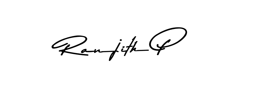 Make a beautiful signature design for name Ranjith P. With this signature (Asem Kandis PERSONAL USE) style, you can create a handwritten signature for free. Ranjith P signature style 9 images and pictures png