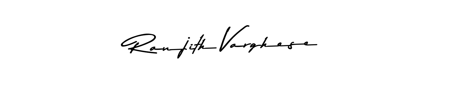 Use a signature maker to create a handwritten signature online. With this signature software, you can design (Asem Kandis PERSONAL USE) your own signature for name Ranjith Varghese. Ranjith Varghese signature style 9 images and pictures png