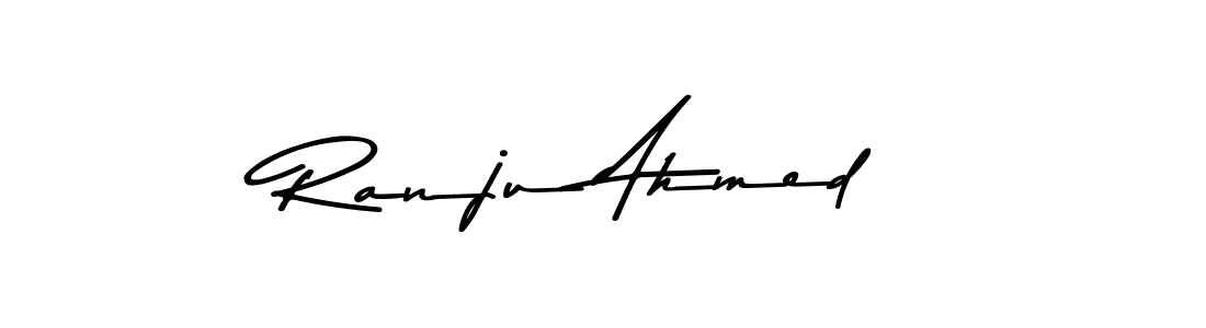 The best way (Asem Kandis PERSONAL USE) to make a short signature is to pick only two or three words in your name. The name Ranju Ahmed include a total of six letters. For converting this name. Ranju Ahmed signature style 9 images and pictures png