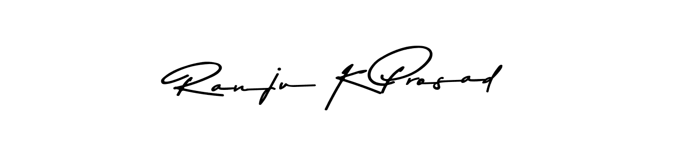 Ranju K Prosad stylish signature style. Best Handwritten Sign (Asem Kandis PERSONAL USE) for my name. Handwritten Signature Collection Ideas for my name Ranju K Prosad. Ranju K Prosad signature style 9 images and pictures png