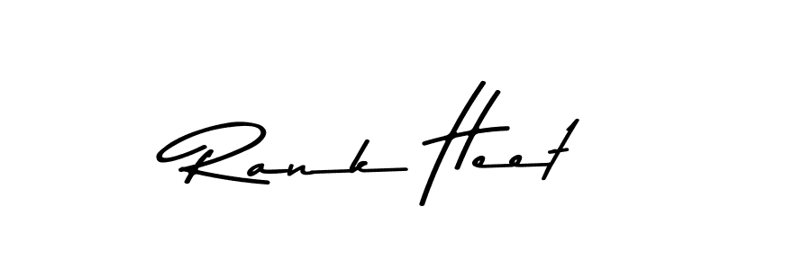 Design your own signature with our free online signature maker. With this signature software, you can create a handwritten (Asem Kandis PERSONAL USE) signature for name Rank Heet. Rank Heet signature style 9 images and pictures png