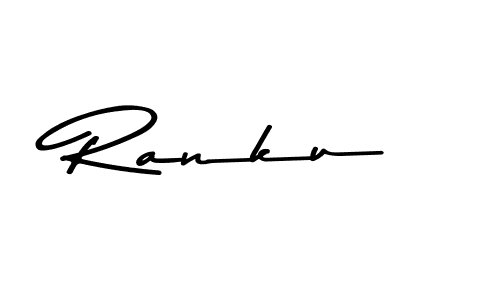 How to make Ranku name signature. Use Asem Kandis PERSONAL USE style for creating short signs online. This is the latest handwritten sign. Ranku signature style 9 images and pictures png
