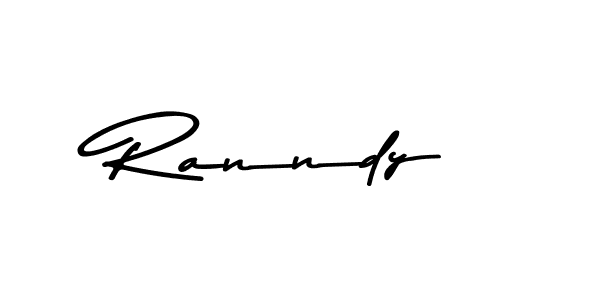 How to make Ranndy name signature. Use Asem Kandis PERSONAL USE style for creating short signs online. This is the latest handwritten sign. Ranndy signature style 9 images and pictures png