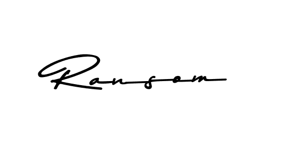 How to make Ransom name signature. Use Asem Kandis PERSONAL USE style for creating short signs online. This is the latest handwritten sign. Ransom signature style 9 images and pictures png