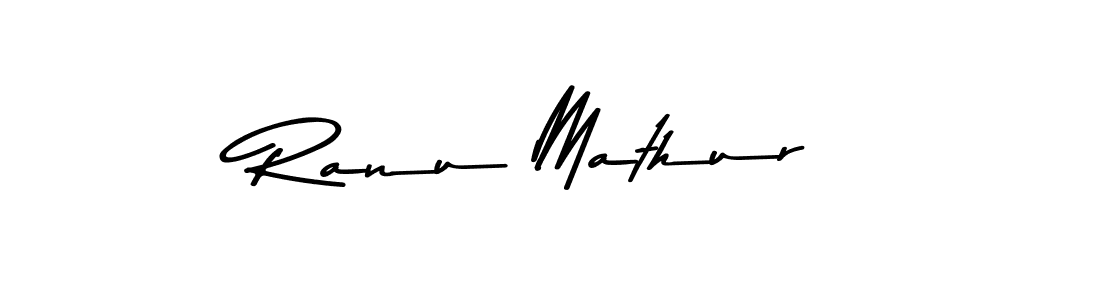 The best way (Asem Kandis PERSONAL USE) to make a short signature is to pick only two or three words in your name. The name Ranu Mathur include a total of six letters. For converting this name. Ranu Mathur signature style 9 images and pictures png