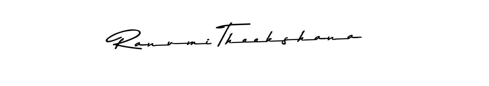 Ranumi Theekshana stylish signature style. Best Handwritten Sign (Asem Kandis PERSONAL USE) for my name. Handwritten Signature Collection Ideas for my name Ranumi Theekshana. Ranumi Theekshana signature style 9 images and pictures png