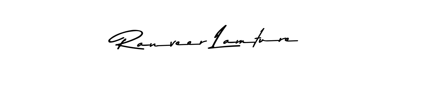 Make a beautiful signature design for name Ranveer Lamture. With this signature (Asem Kandis PERSONAL USE) style, you can create a handwritten signature for free. Ranveer Lamture signature style 9 images and pictures png