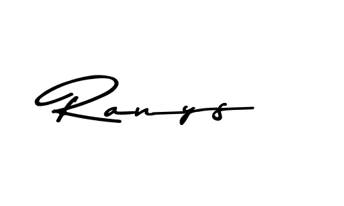 Design your own signature with our free online signature maker. With this signature software, you can create a handwritten (Asem Kandis PERSONAL USE) signature for name Ranys. Ranys signature style 9 images and pictures png