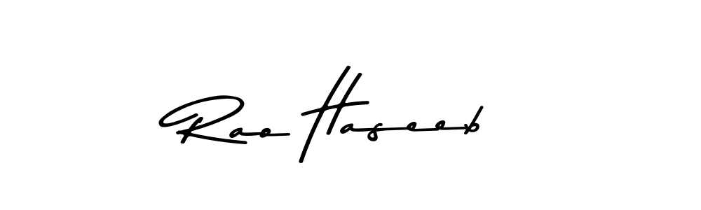 Make a beautiful signature design for name Rao Haseeb. With this signature (Asem Kandis PERSONAL USE) style, you can create a handwritten signature for free. Rao Haseeb signature style 9 images and pictures png