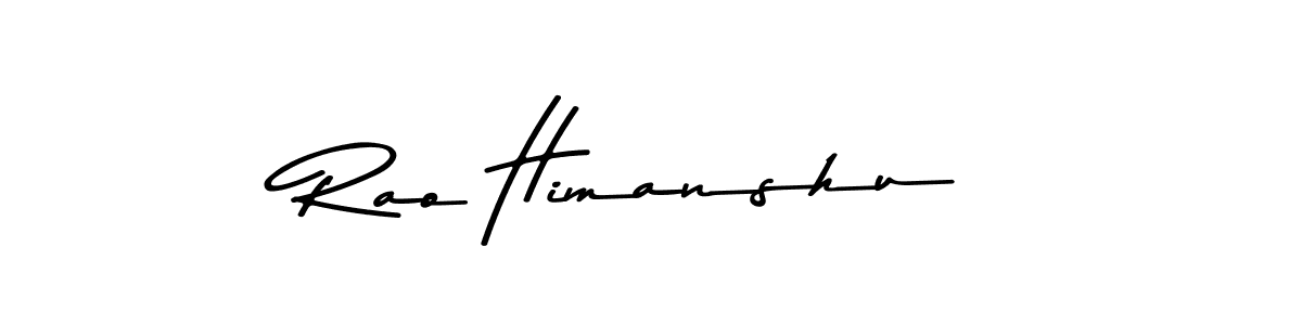 Use a signature maker to create a handwritten signature online. With this signature software, you can design (Asem Kandis PERSONAL USE) your own signature for name Rao Himanshu. Rao Himanshu signature style 9 images and pictures png