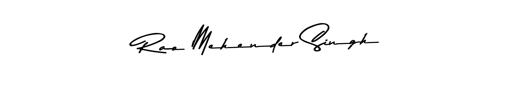 The best way (Asem Kandis PERSONAL USE) to make a short signature is to pick only two or three words in your name. The name Rao Mehender Singh include a total of six letters. For converting this name. Rao Mehender Singh signature style 9 images and pictures png
