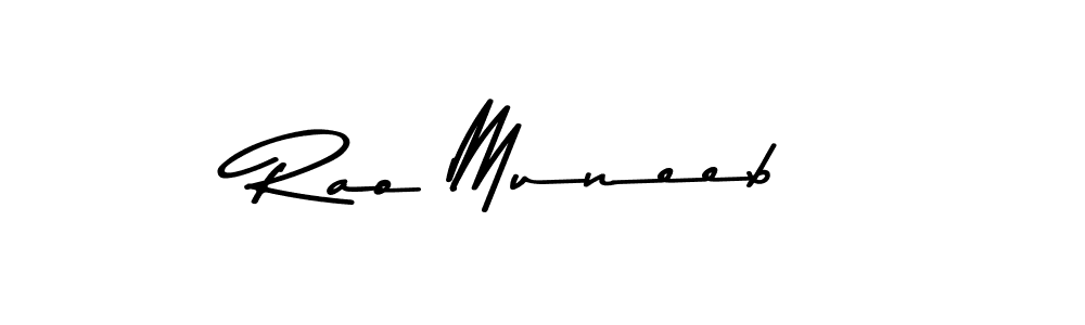 Rao Muneeb stylish signature style. Best Handwritten Sign (Asem Kandis PERSONAL USE) for my name. Handwritten Signature Collection Ideas for my name Rao Muneeb. Rao Muneeb signature style 9 images and pictures png