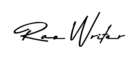 Use a signature maker to create a handwritten signature online. With this signature software, you can design (Asem Kandis PERSONAL USE) your own signature for name Rao Writer. Rao Writer signature style 9 images and pictures png
