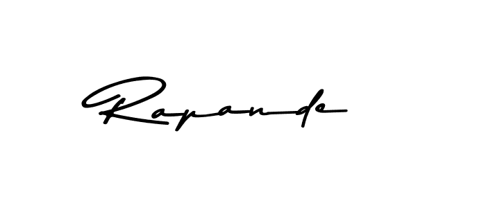 How to make Rapande name signature. Use Asem Kandis PERSONAL USE style for creating short signs online. This is the latest handwritten sign. Rapande signature style 9 images and pictures png