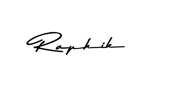 How to make Raphik name signature. Use Asem Kandis PERSONAL USE style for creating short signs online. This is the latest handwritten sign. Raphik signature style 9 images and pictures png