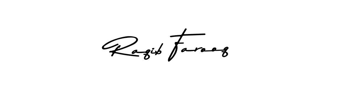 Use a signature maker to create a handwritten signature online. With this signature software, you can design (Asem Kandis PERSONAL USE) your own signature for name Raqib Farooq. Raqib Farooq signature style 9 images and pictures png