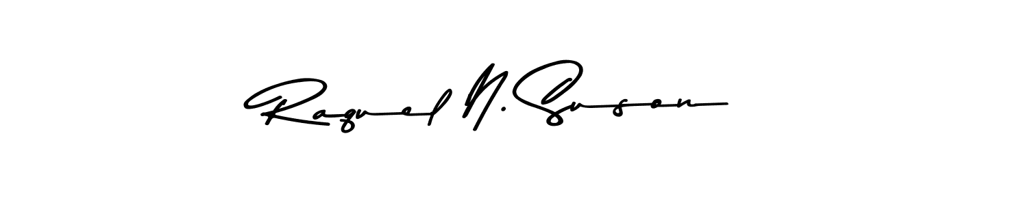 Create a beautiful signature design for name Raquel N. Suson. With this signature (Asem Kandis PERSONAL USE) fonts, you can make a handwritten signature for free. Raquel N. Suson signature style 9 images and pictures png