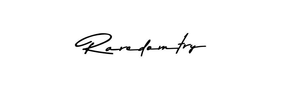 How to make Raredomtry name signature. Use Asem Kandis PERSONAL USE style for creating short signs online. This is the latest handwritten sign. Raredomtry signature style 9 images and pictures png